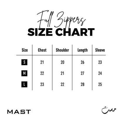 Mast logo embroidery Zipper